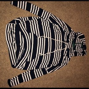Striped Long Sleeve Hoodie Pullover